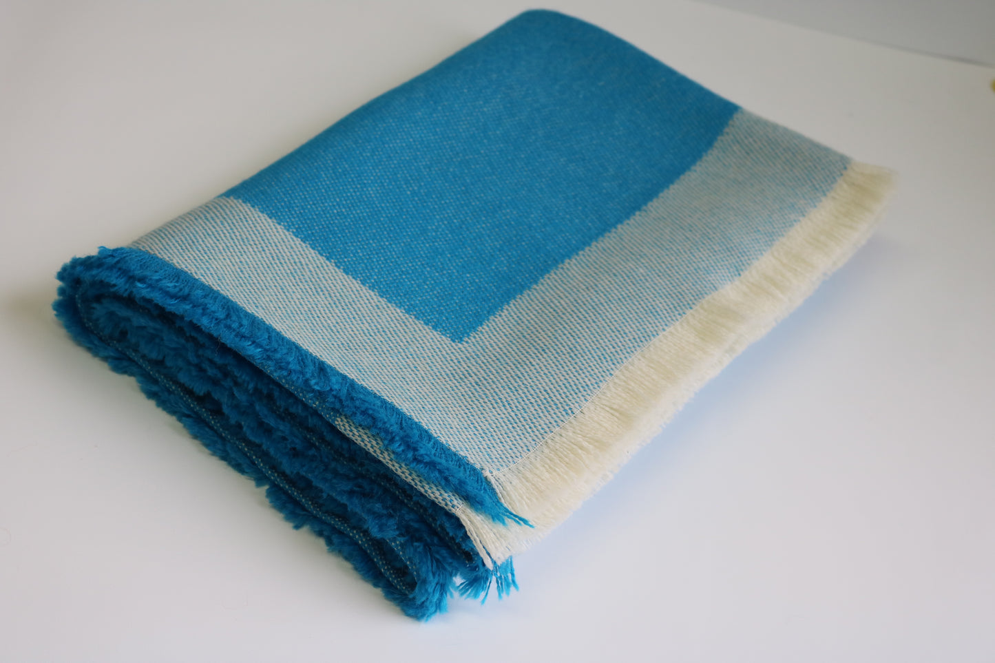 alicia peru classic baby alpaca room throw - turquoise