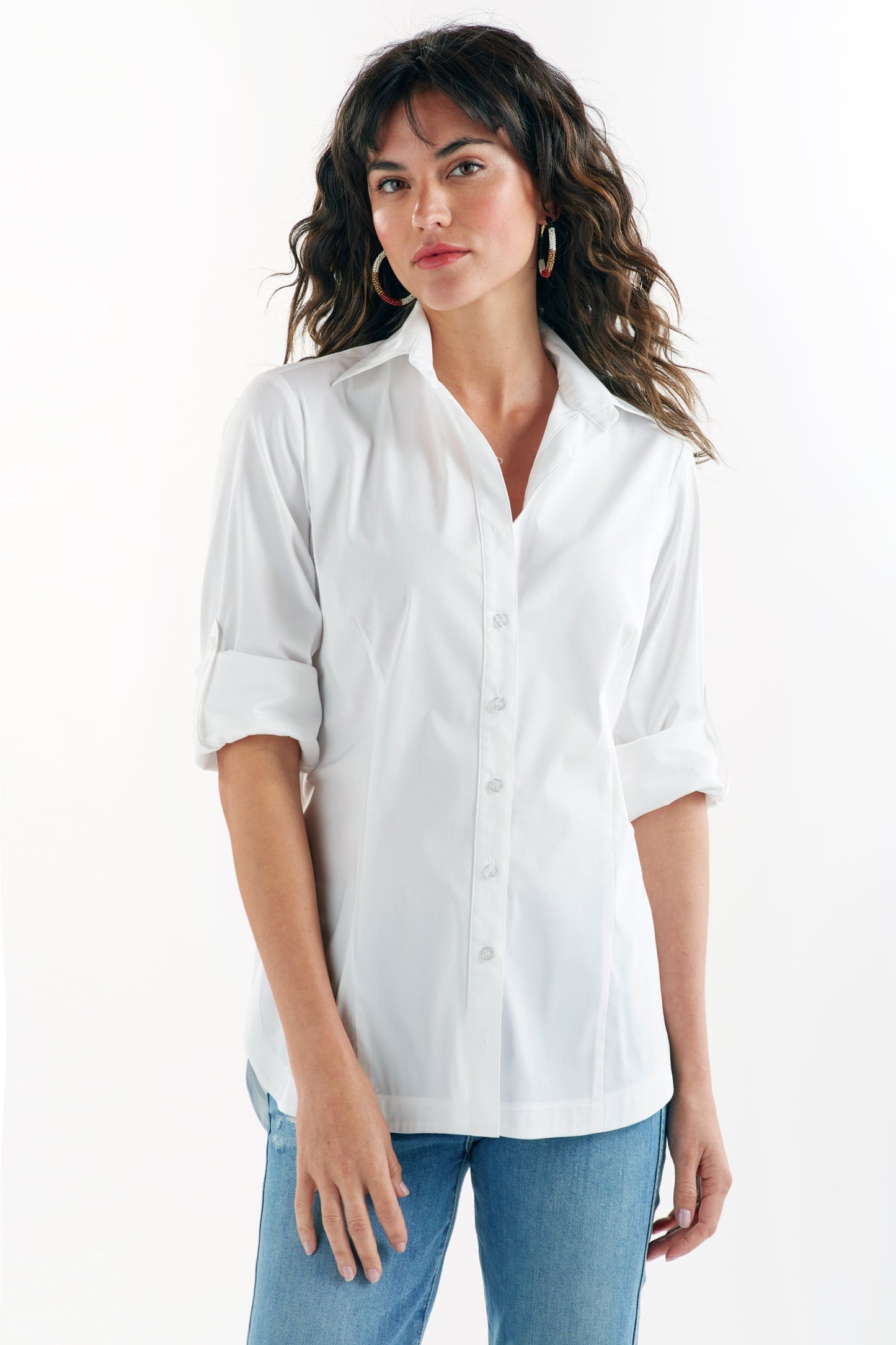 Finley Joey White Cotton Shirt