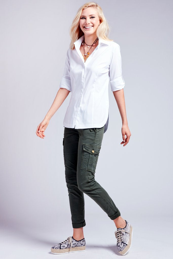 Finley Joey White Cotton Shirt