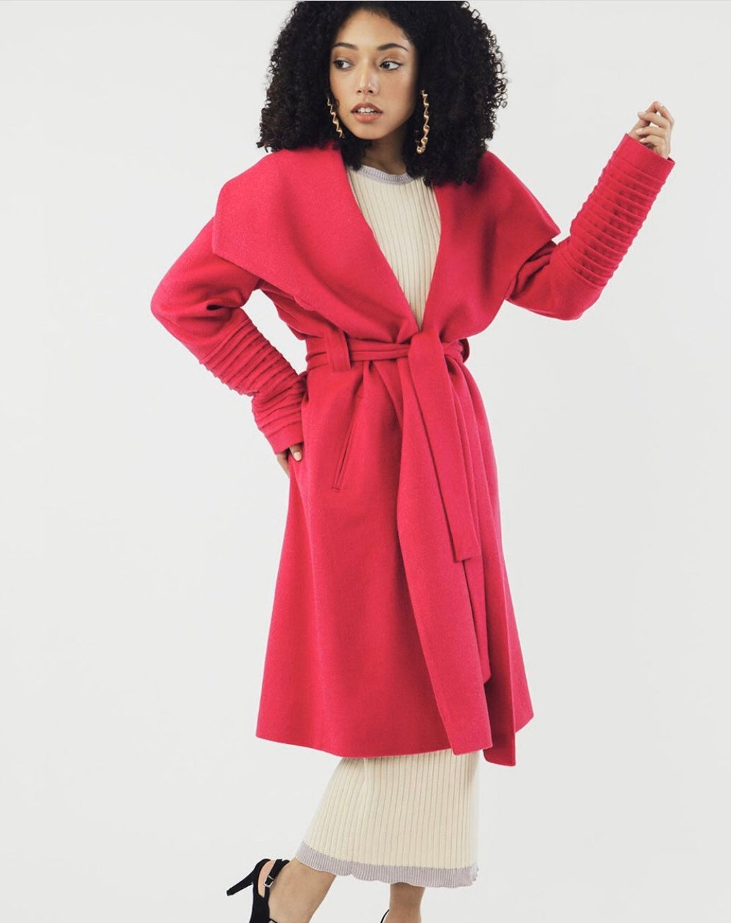 Alpaca Long Duchess Wrap Coat