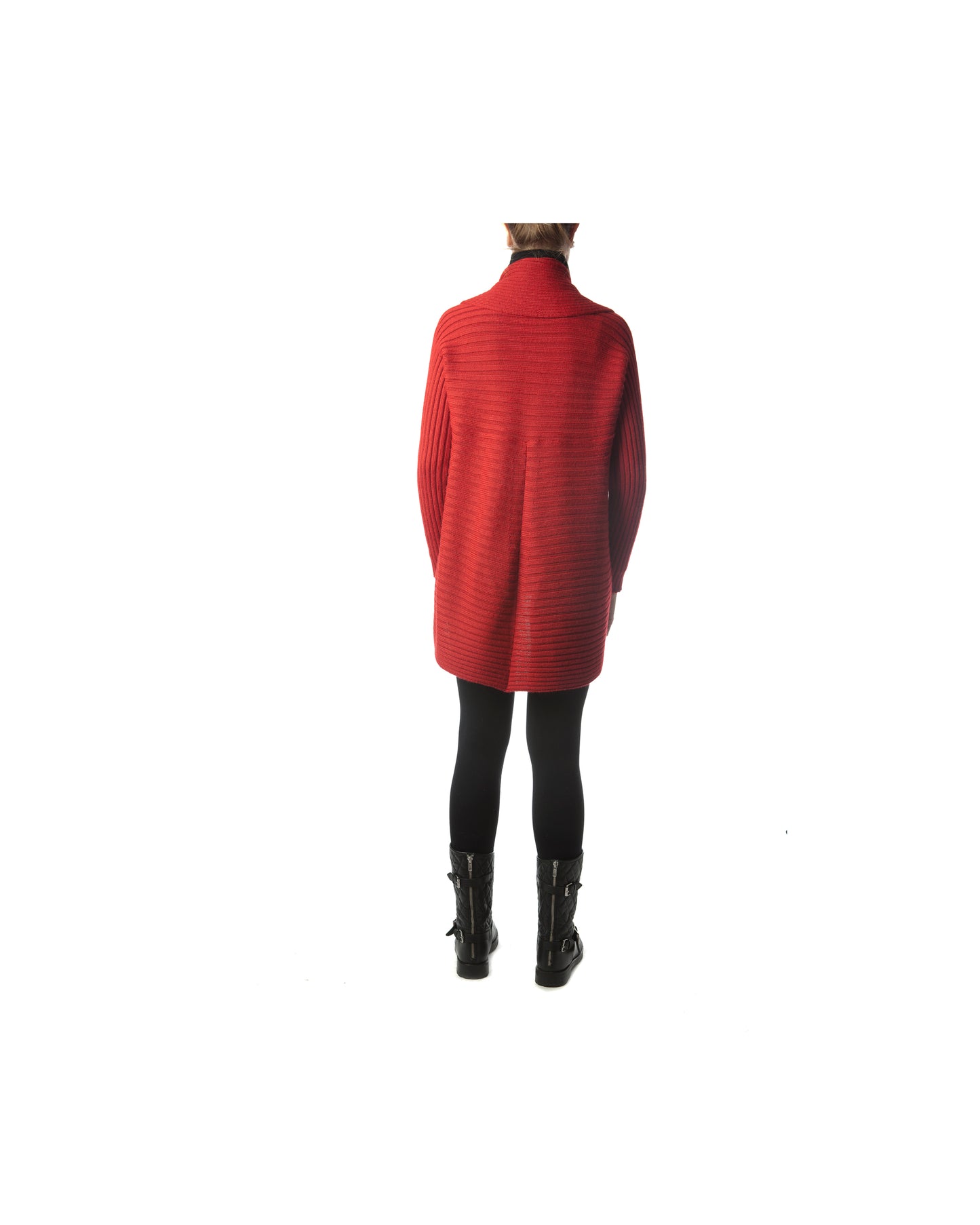 Pia Cardigan-Alicia Peru Sustainable Alpaca - back view