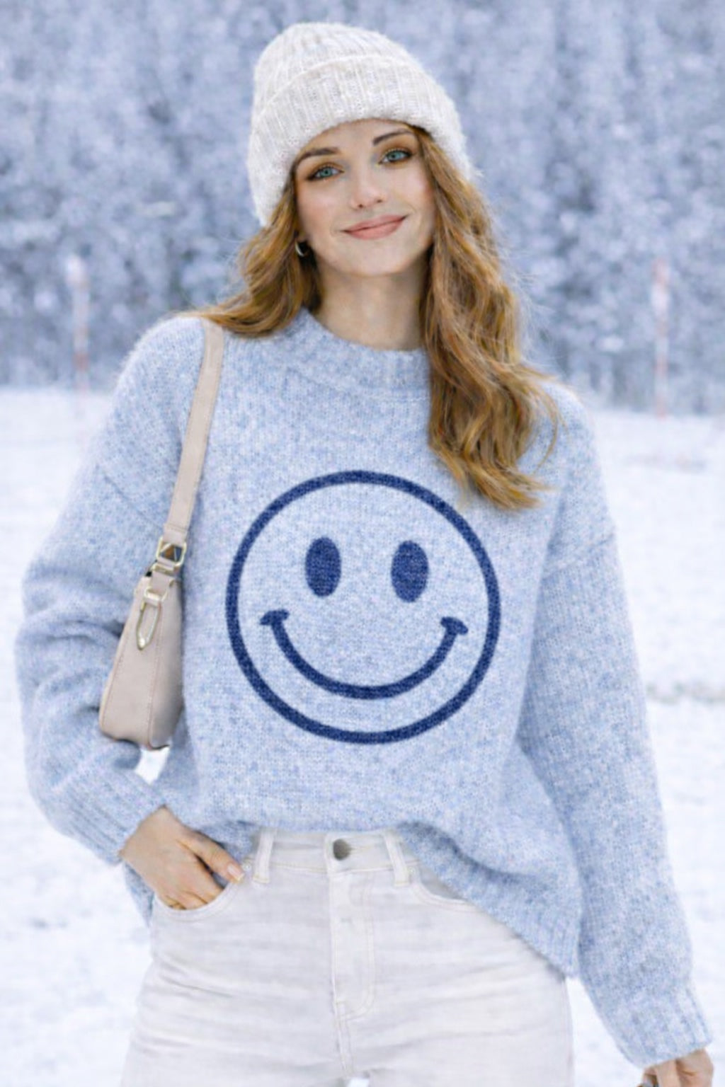 Happy Face Crew Sweater