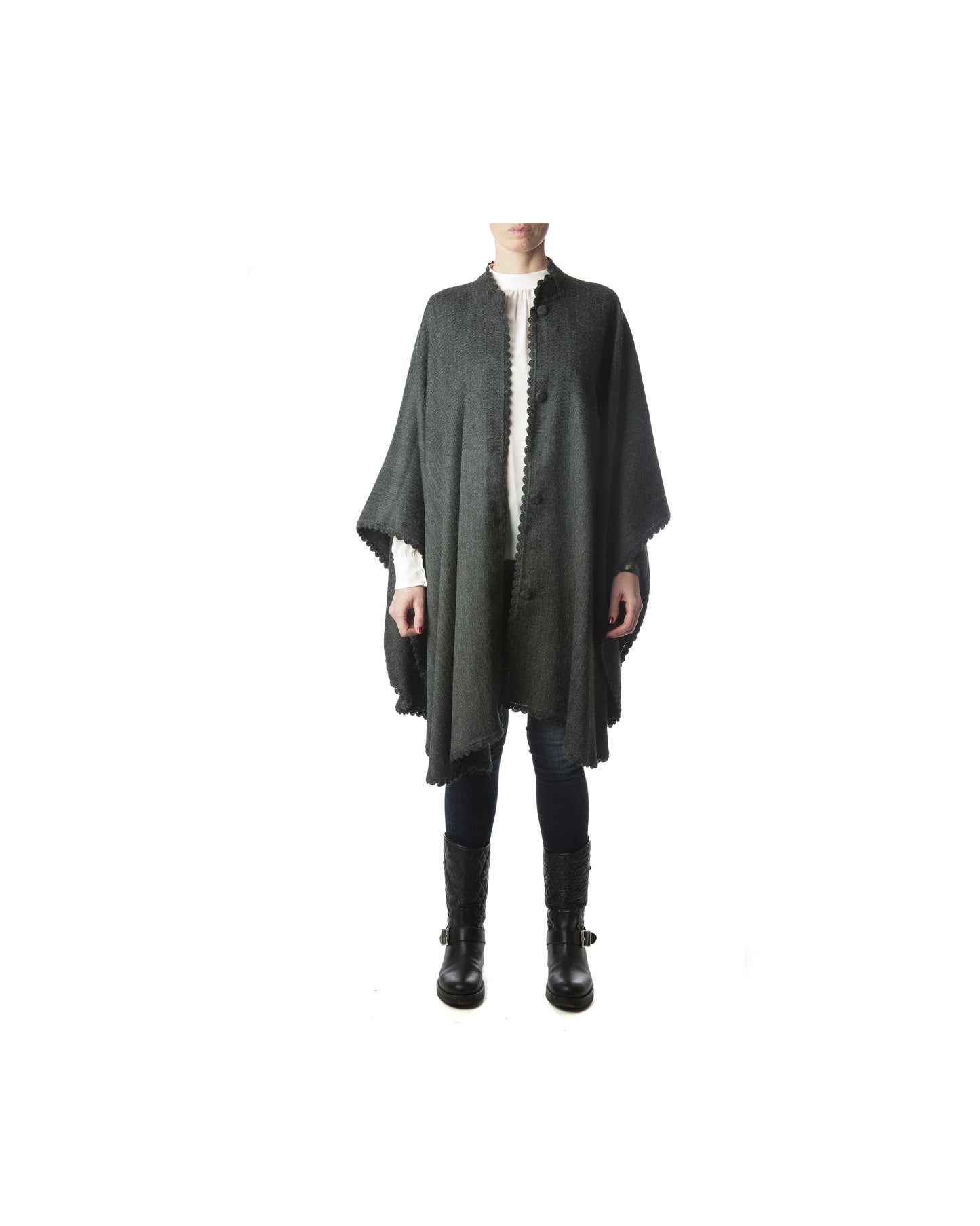 Divina Cape-Alicia Peru Sustainable Alpaca - fit view