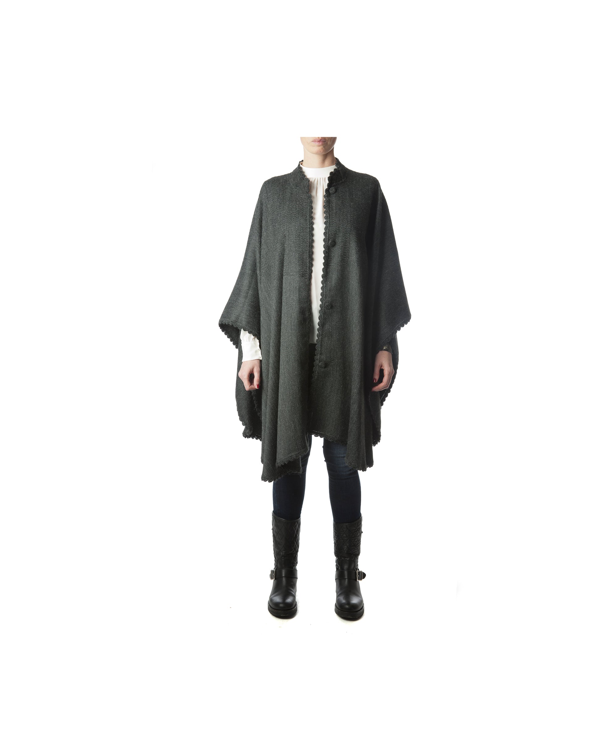 Divina Cape-Alicia Peru Sustainable Alpaca - fit view