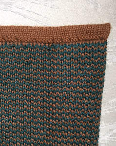 London Cape-Alicia Peru Sustainable Alpaca - color swatch forest green/brown