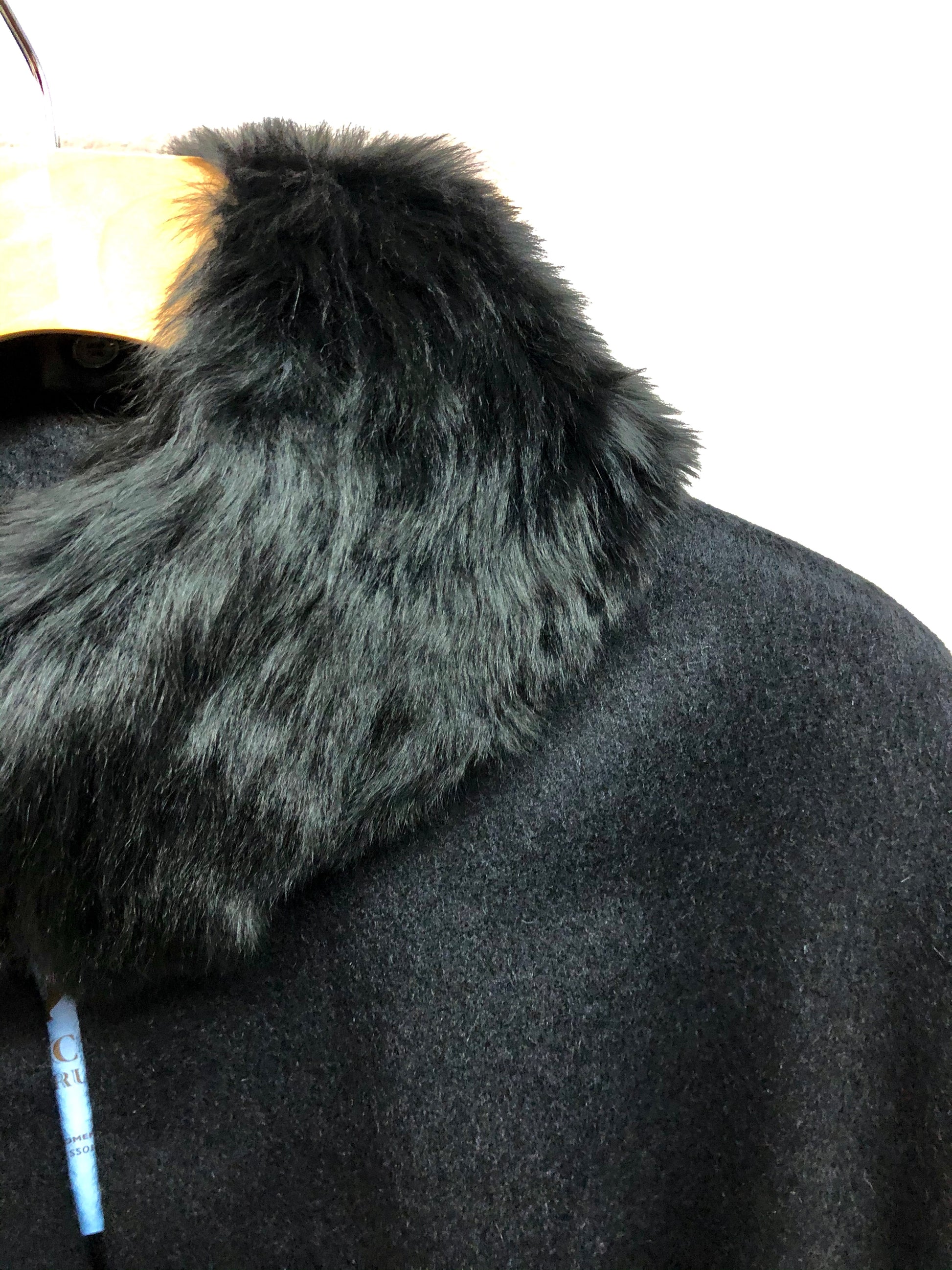 Paris Alpaca Cape With Mandarin Collar