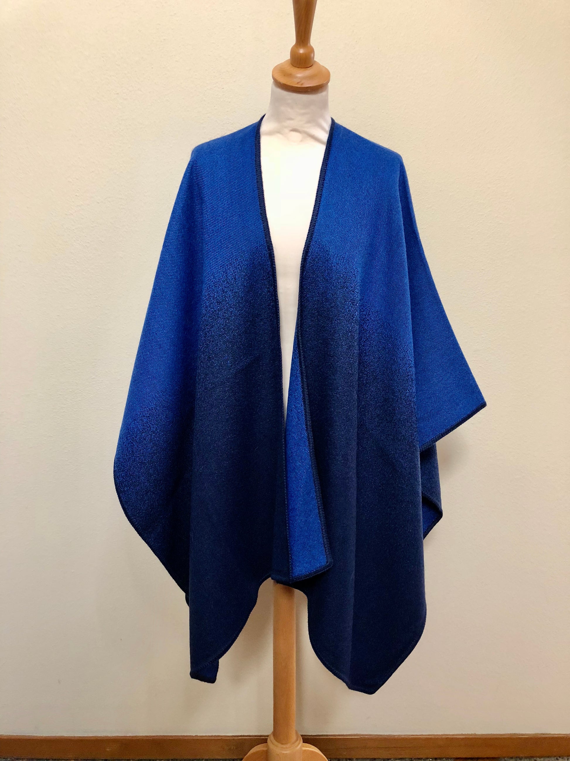 Oversized Ombre Alpaca Ruana Cape