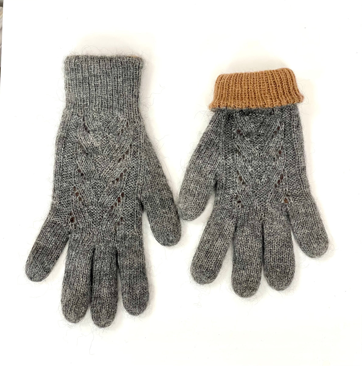 Puno Hand Knit Alpaca Gloves- Bellevue - Alicia Peru