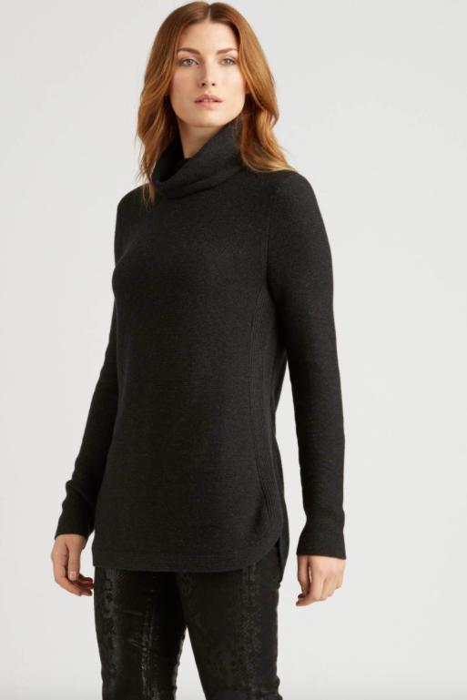 Indigenous Funnel Neck Cotton Sweater