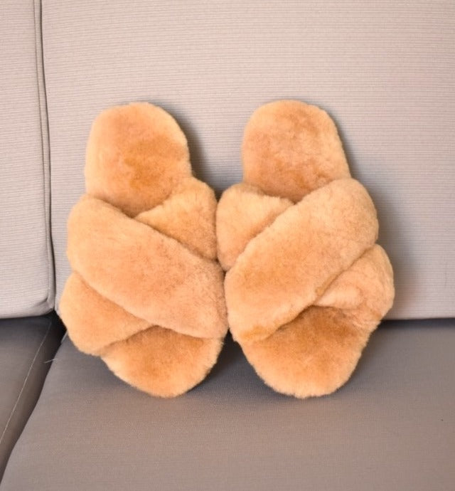 Sol Alpaca Fur Slippers