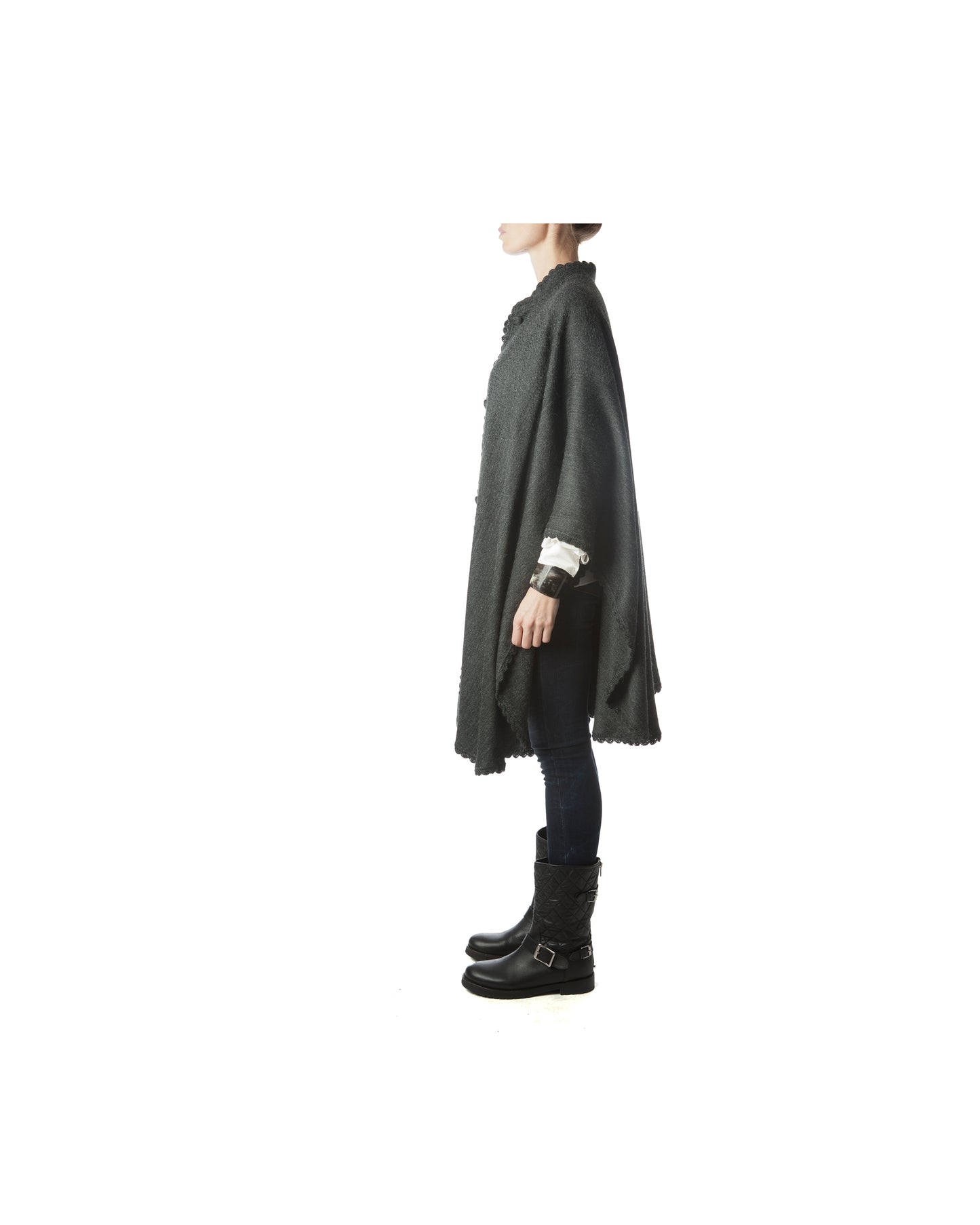 Divina Cape-Alicia Peru Sustainable Alpaca - side view