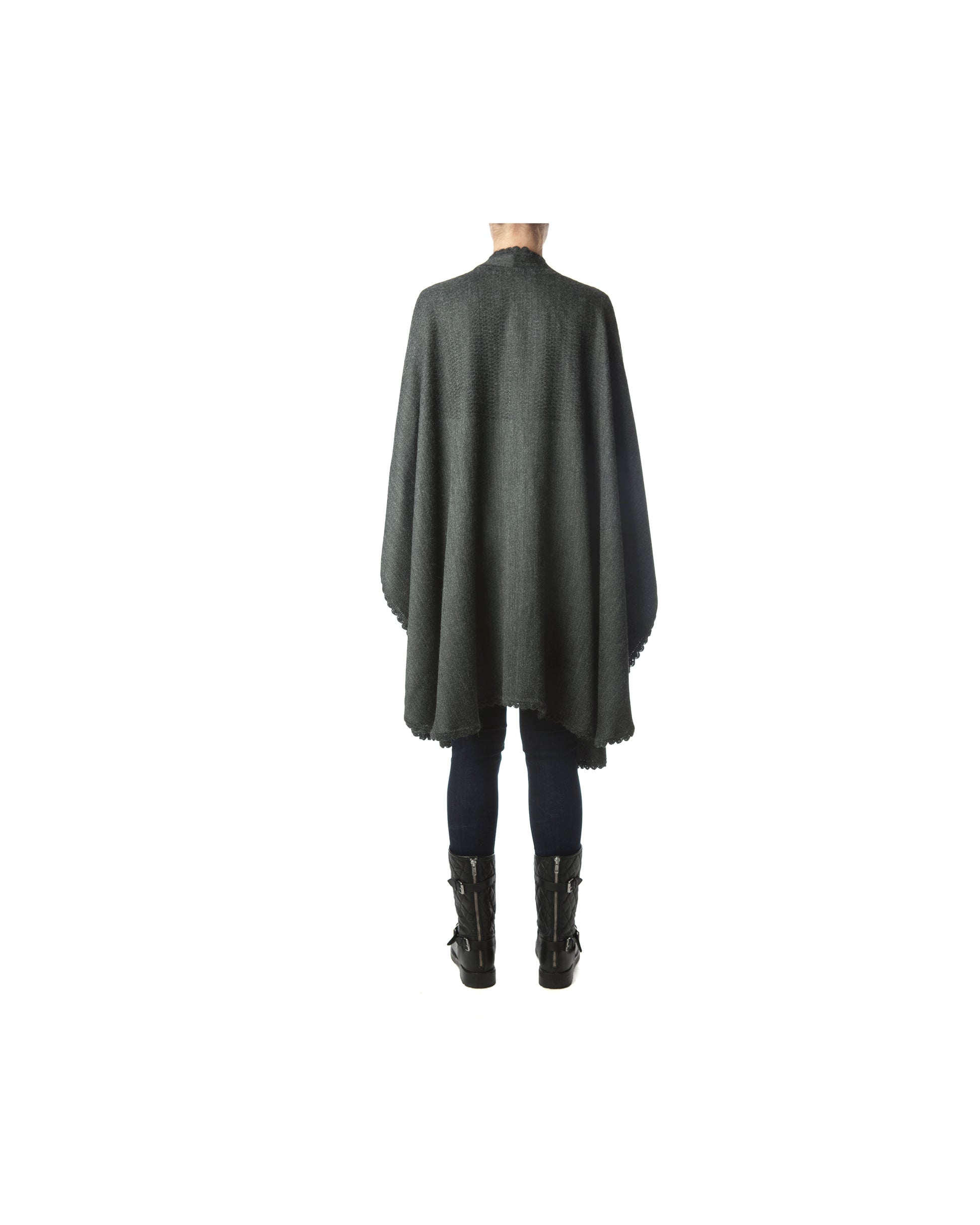 Divina Cape-Alicia Peru Sustainable Alpaca - back view