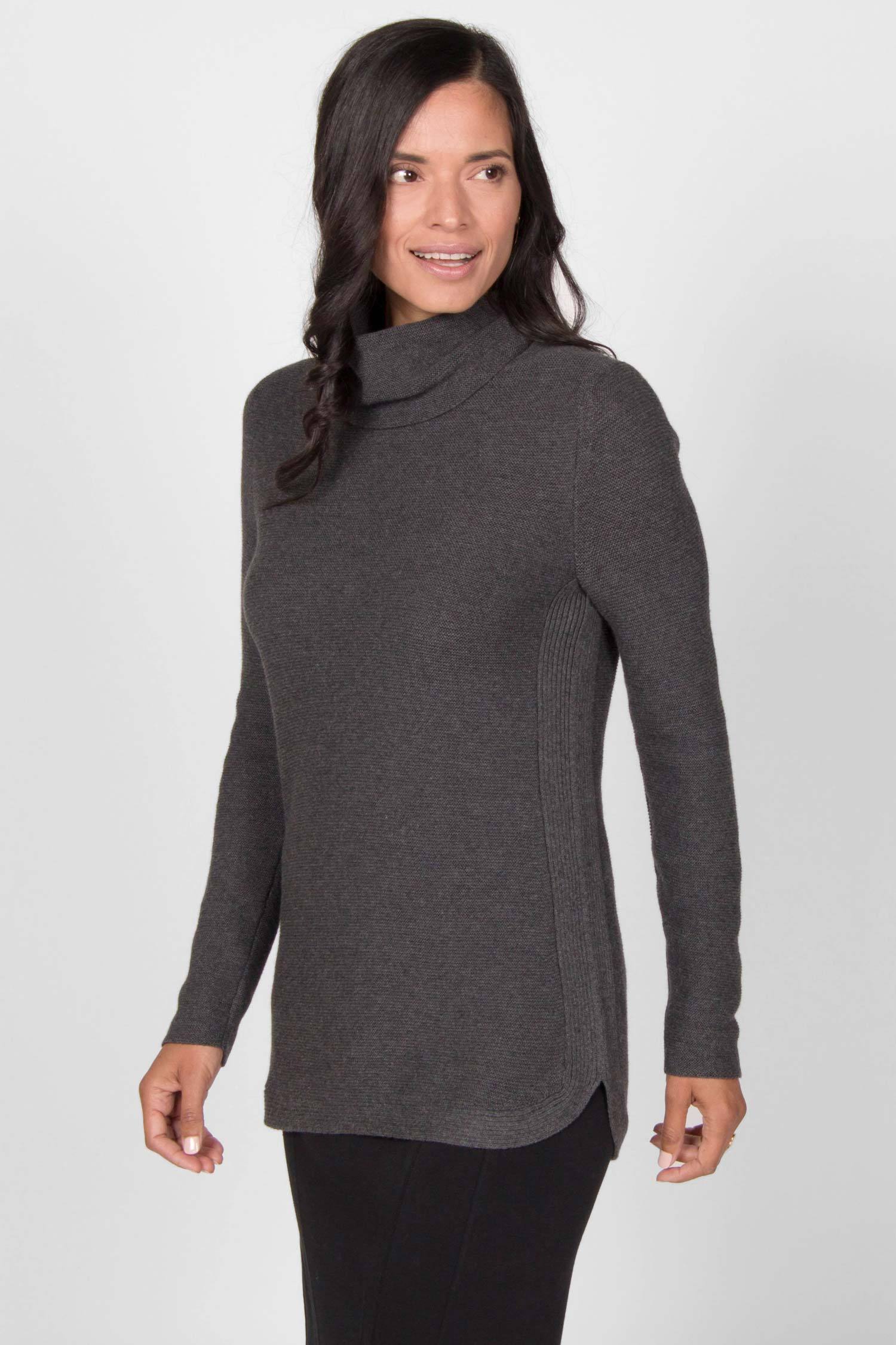 Indigenous Funnel Neck Cotton Sweater