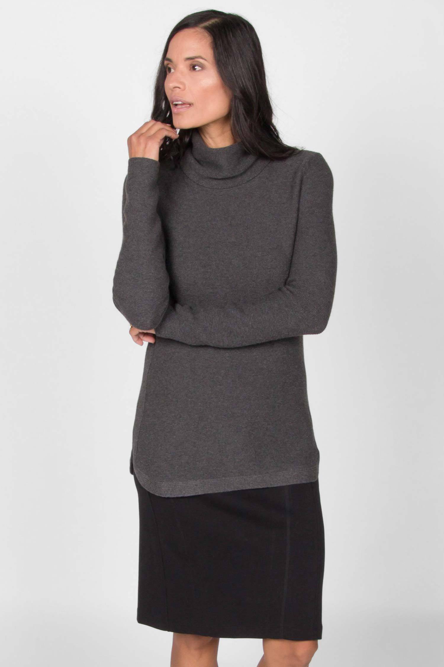 Indigenous Funnel Neck Cotton Sweater