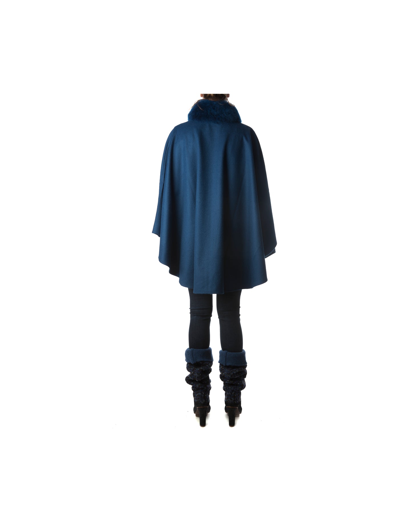 Paris Alpaca Cape With Mandarin Collar