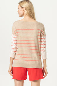 Lilla P Color Block Boatneck Sweater